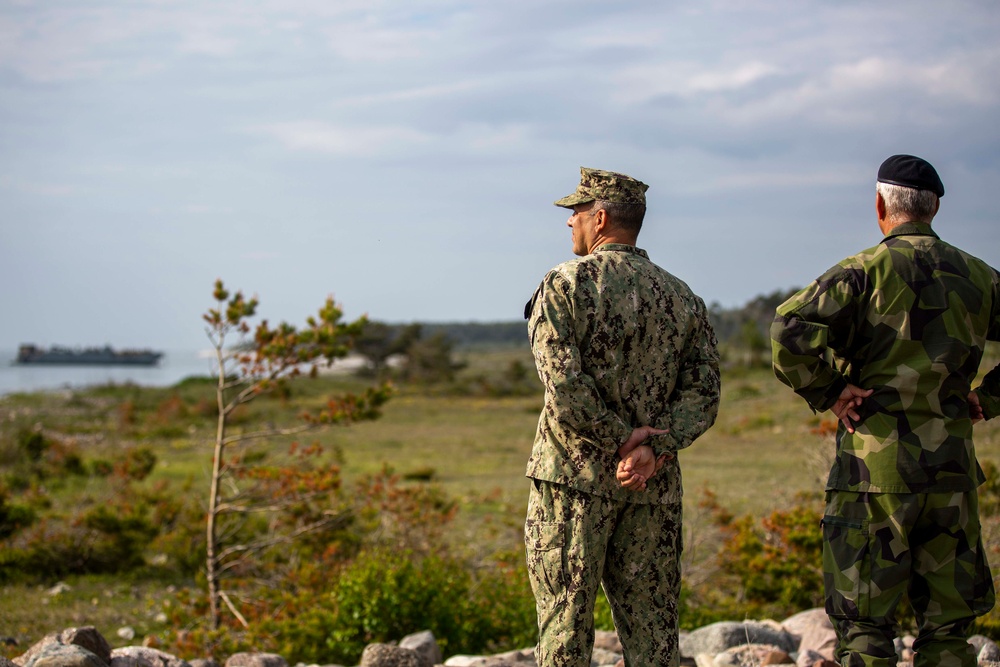ESG-2 Commander visit to Gotland Island during BALTOPS 22