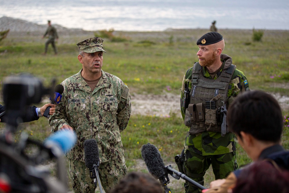 ESG-2 Commander visit to Gotland Island during BALTOPS 22