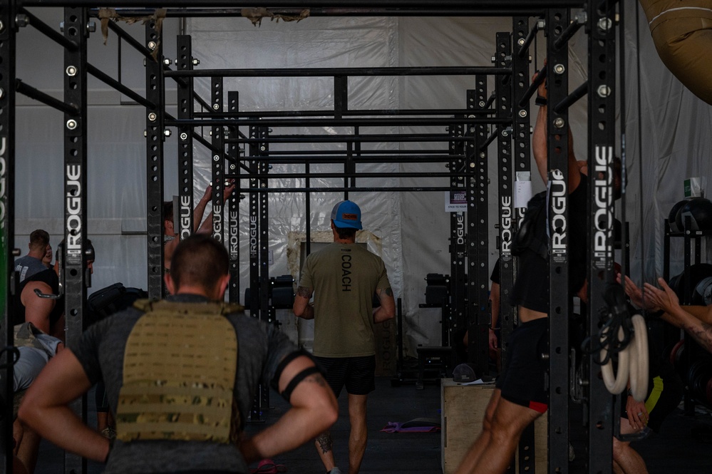 Deployed forces participate in the Murph Challenge