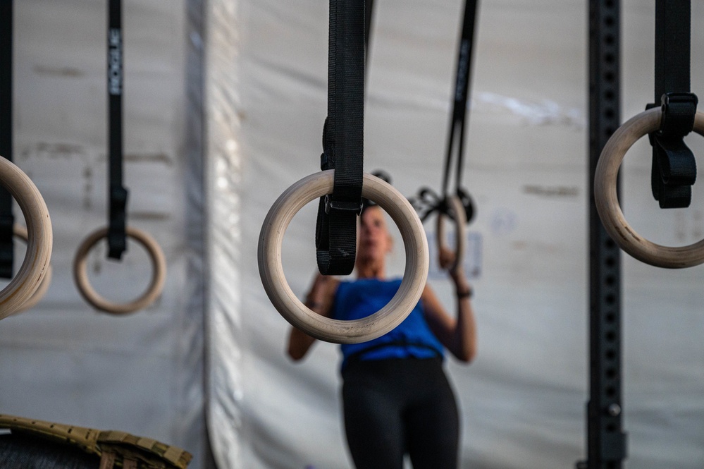 Deployed forces participate in the Murph Challenge