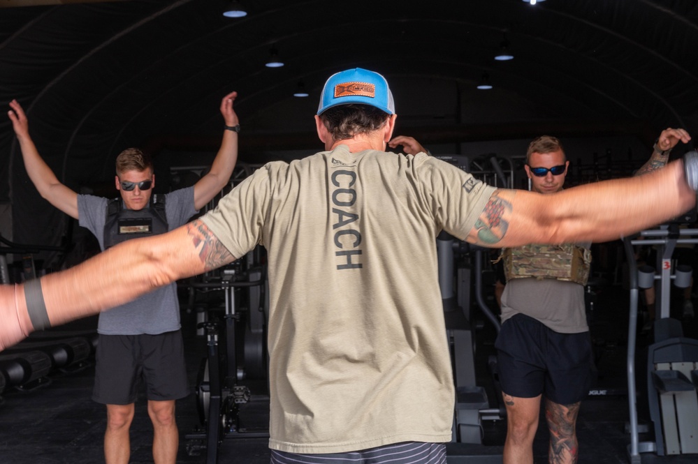 Deployed forces participate in the Murph Challenge