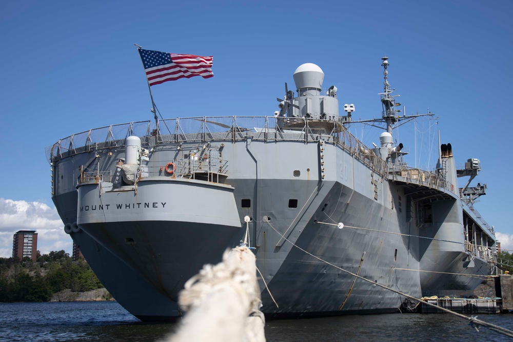2d MEB and ESG-2 board USS Mount Whitney for BALTOPS 22