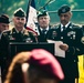 Giving a speech at the Eisenhower Memorial