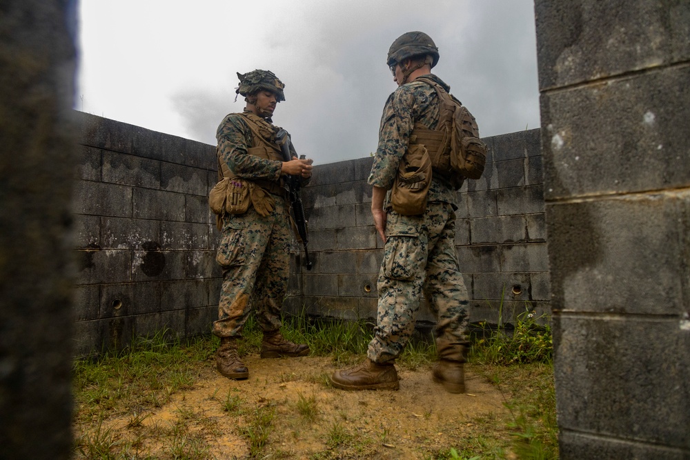 9th Engineer Support Battalion practice grenade throwing