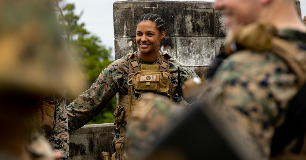 9th Engineer Support Battalion practice grenade throwing