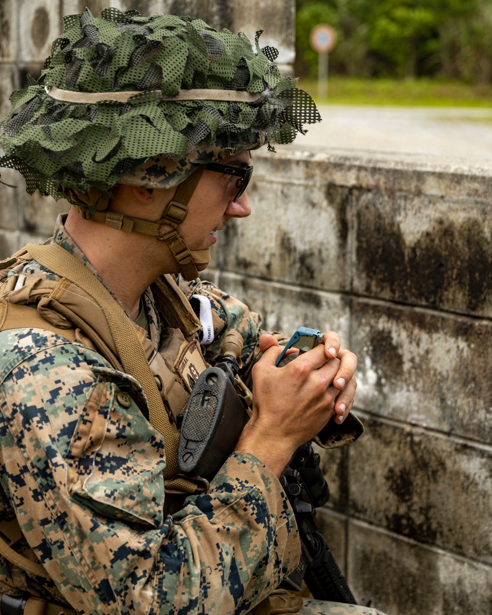 9th Engineer Support Battalion practice grenade throwing