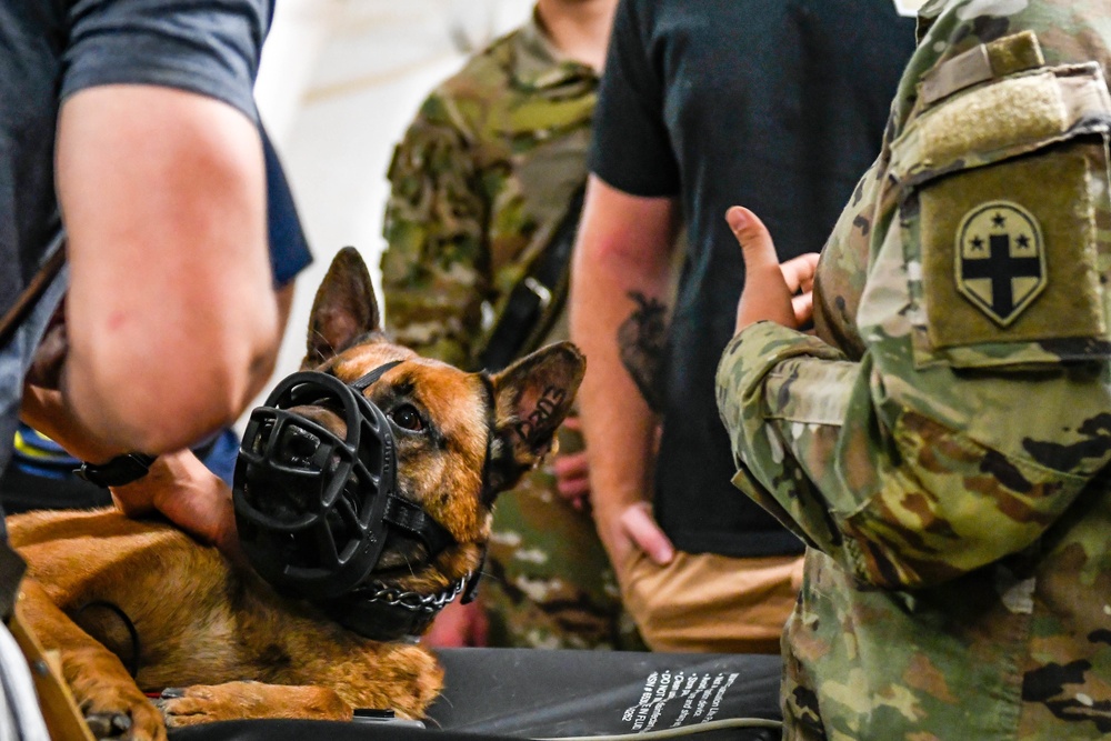 378th ESFS MWD: Army vet visit