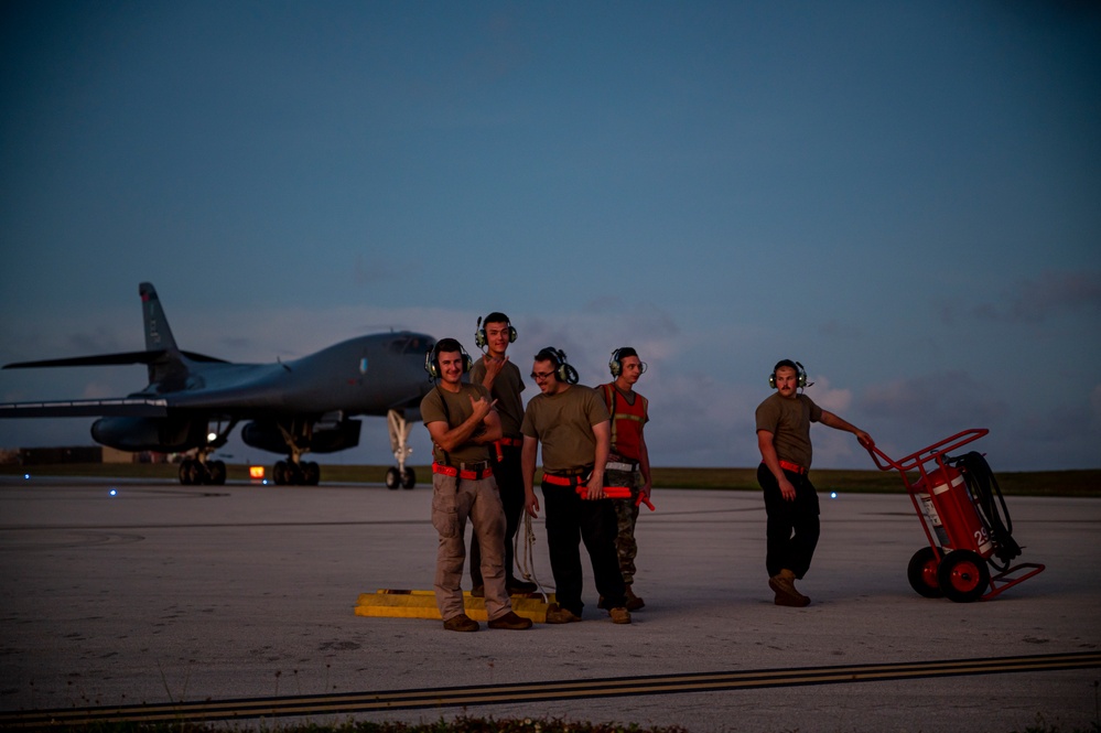 Bomber Task Force Lands at Andersen Air Force Base