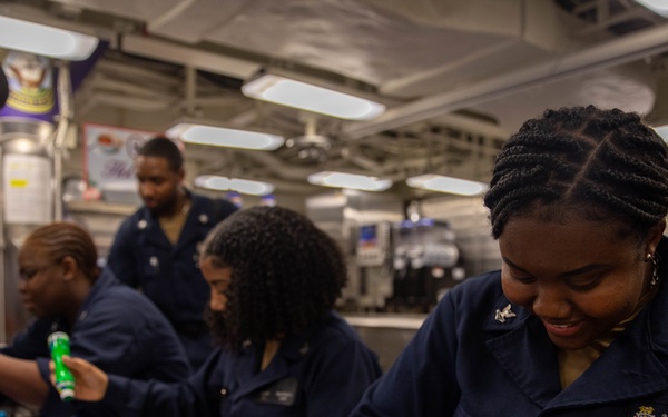 Bainbridge is on a scheduled deployment in the U.S. Naval Forces Europe area of operations, employed by U.S. Sixth Fleet to defend U.S., Allied and Partner interests.