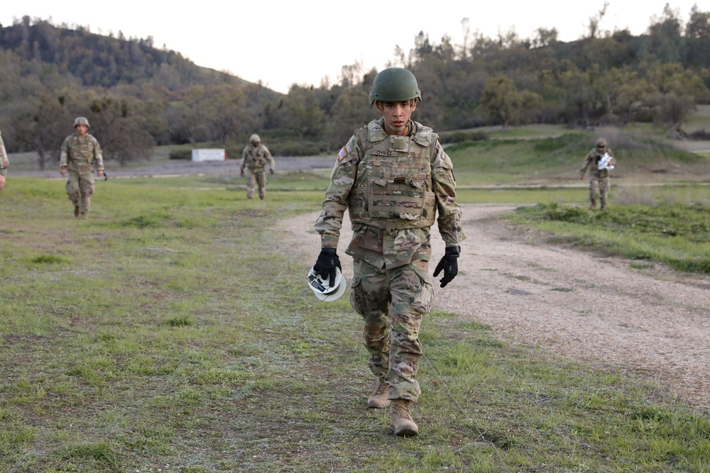 578th Brigade Engineer Battalion detonates cratering charges on Fort Hunter Liggett