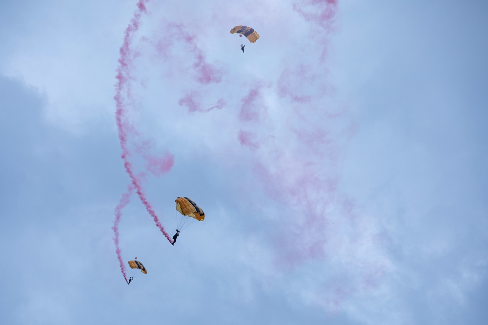 Jump In! U.S. Army Parachute Team performs for 105th Anniversary of Fort Jackson