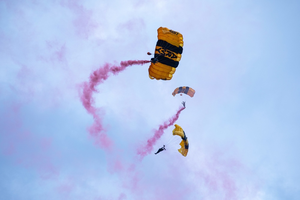 Jump In! U.S. Army Parachute Team performs for 105th Anniversary of Fort Jackson