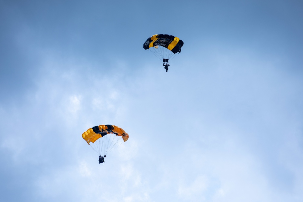 Jump In! U.S. Army Parachute Team performs for 105th Anniversary of Fort Jackson