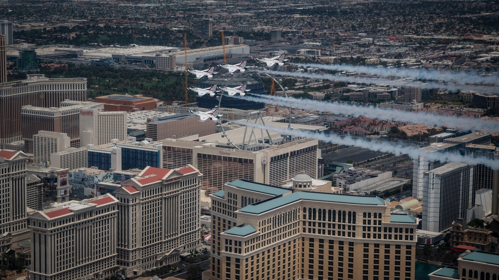 Thunderbirds fly over Las Vegas