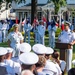 CNO Gilday, Commander in Chief of the Israeli Navy Vice Adm. David Saar Salama attend full-honors welcoming ceremony