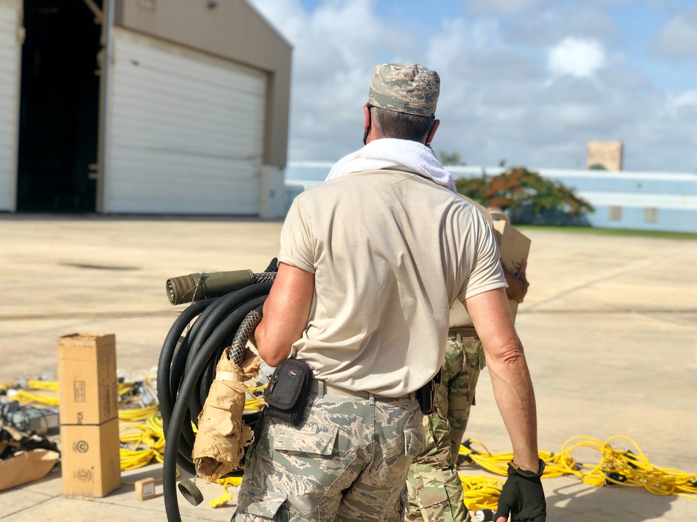 132d LRS and the 156th Wing inventory Disaster Relief Beddown Systems