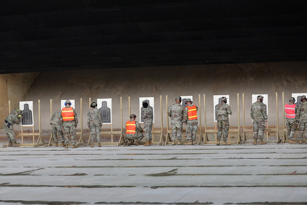 Soldiers ready their marksmanship skills at 25-meter pistol range