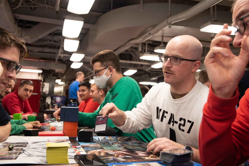 USS Ronald Reagan (CVN-76) Sailors play Magic the Gathering