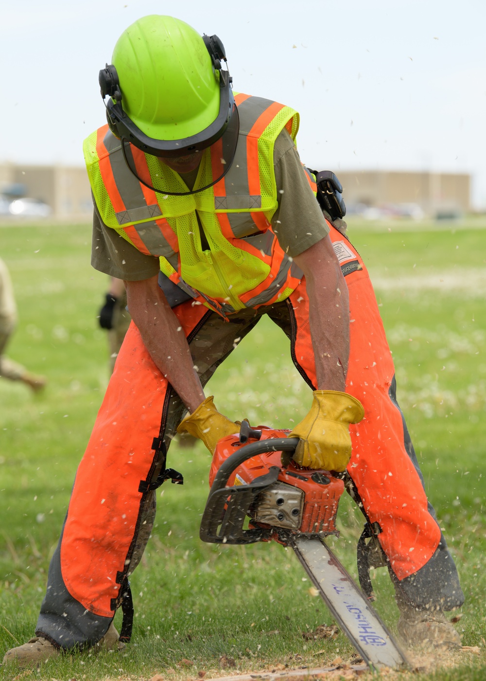 132d Civil Engineering Squadron Cuts Down Dying Trees Around the Base