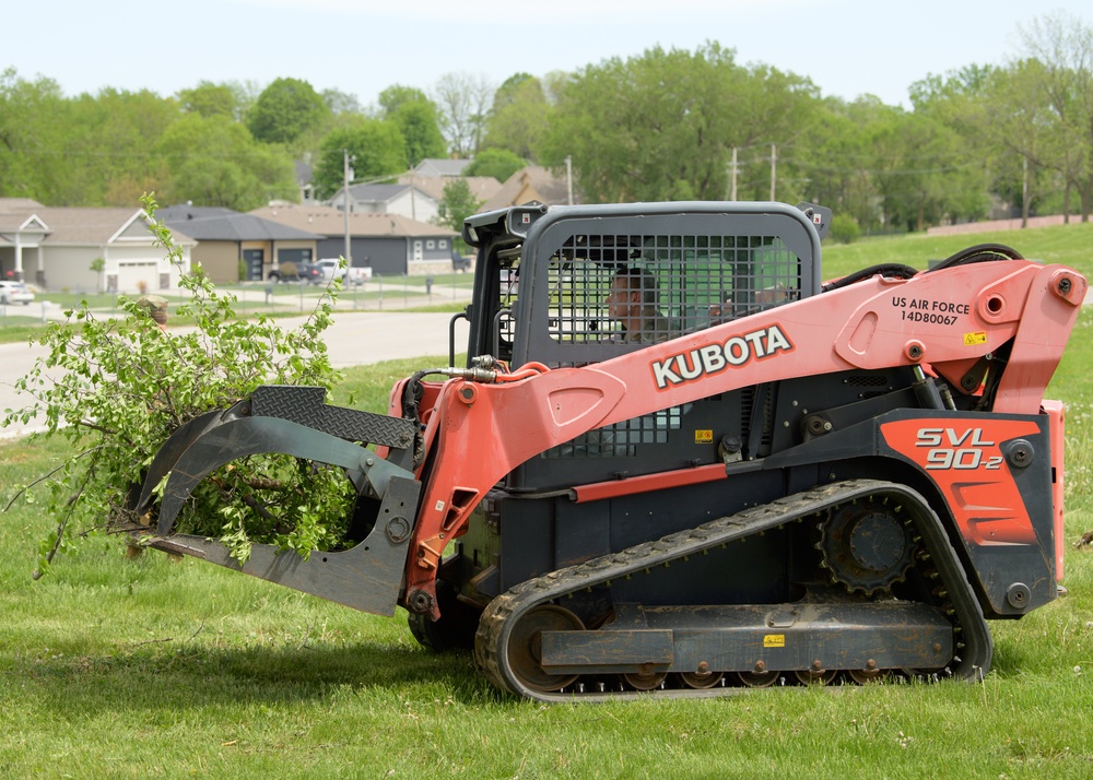 132d Civil Engineering Squadron Cuts Down Dying Trees Around the Base