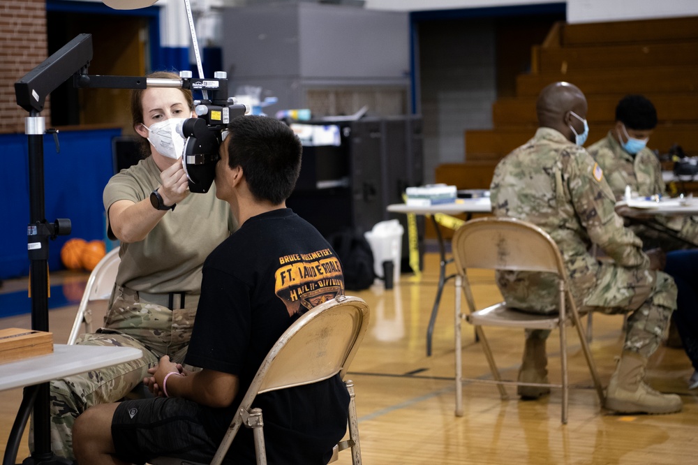 Military Medical teams train while providing community service