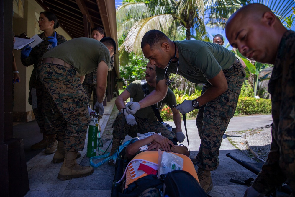 Valiant Shield 22 | U.S. Sailors with Combat Logistics Battalion 15 Perform Mass Casualty Training