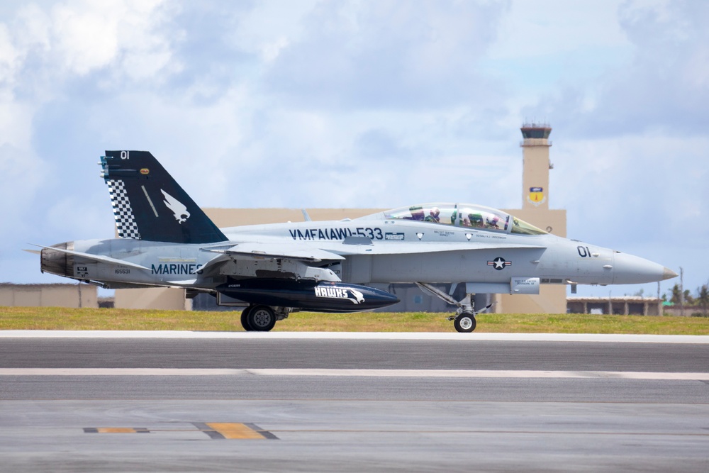 Marines with VMFA(AW)-533 Conduct Flight Operations