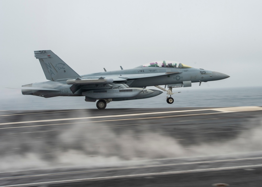 An E/A-18G Launches Off Of The Flight Deck