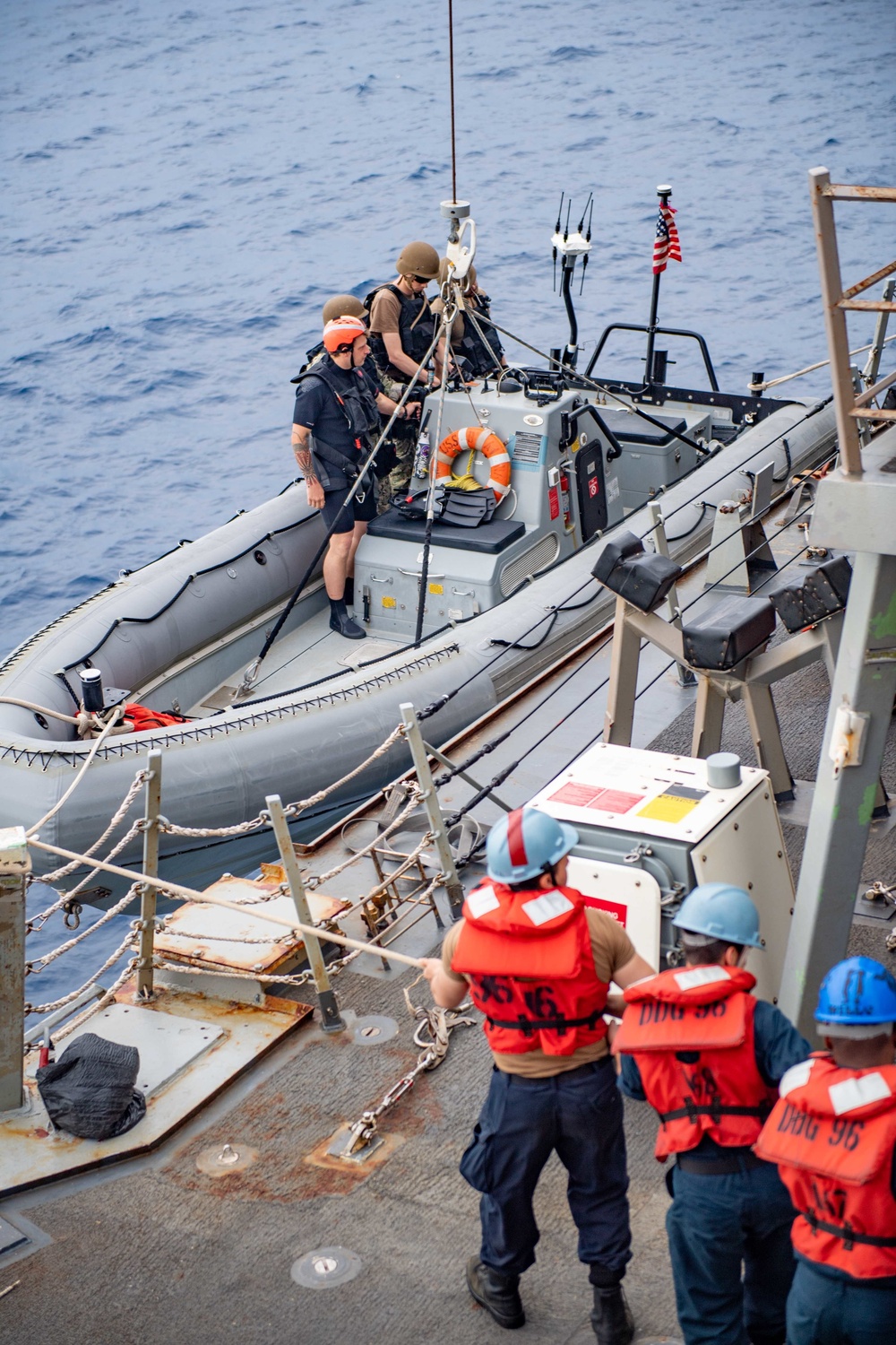 Bainbridge is on a scheduled deployment in the U.S. Naval Forces Europe area of operations, employed by U.S. Sixth Fleet to defend U.S., Allied and Partner interests.