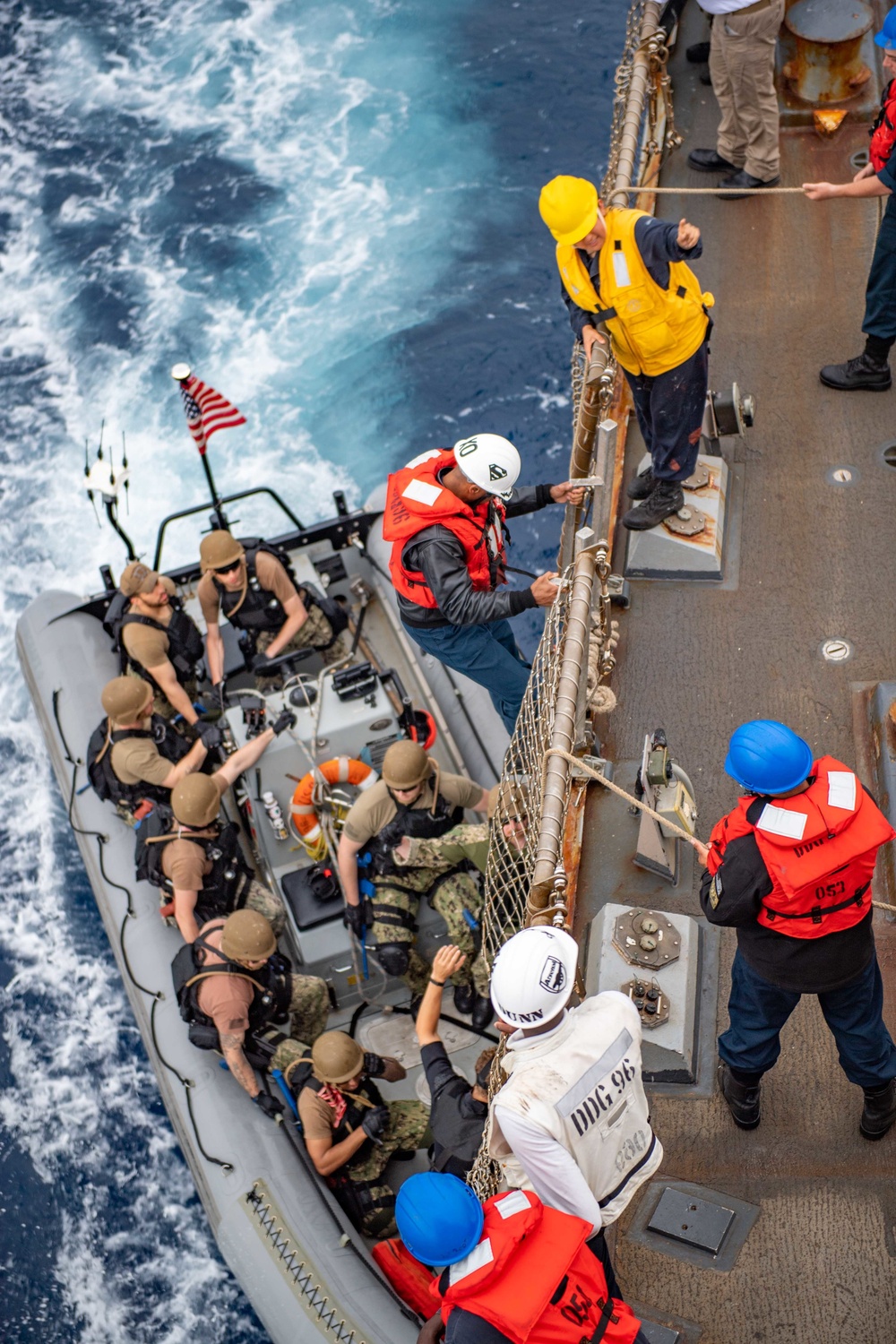 Bainbridge is on a scheduled deployment in the U.S. Naval Forces Europe area of operations, employed by U.S. Sixth Fleet to defend U.S., Allied and Partner interests.