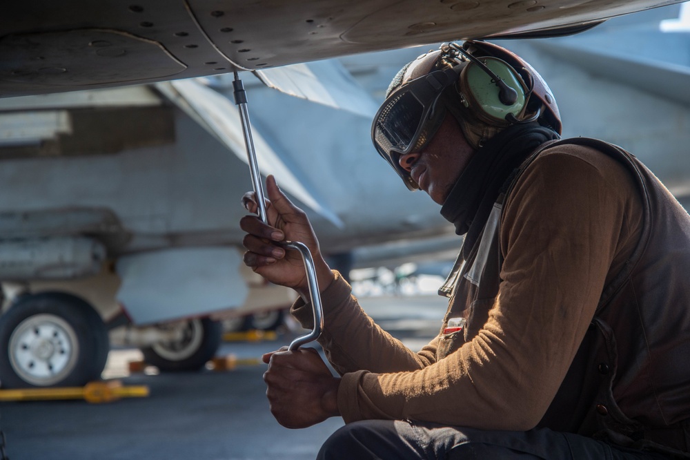 The Harry S. Truman Carrier Strike Group is on a scheduled deployment in the U.S. Naval Forces Europe area of operations, employed by U.S. Sixth Fleet to defend U.S., Allied and Partner interests.