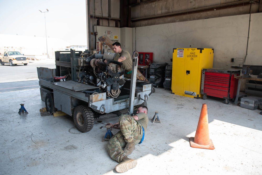 Aerospace Ground Equipment maintainers repair generator