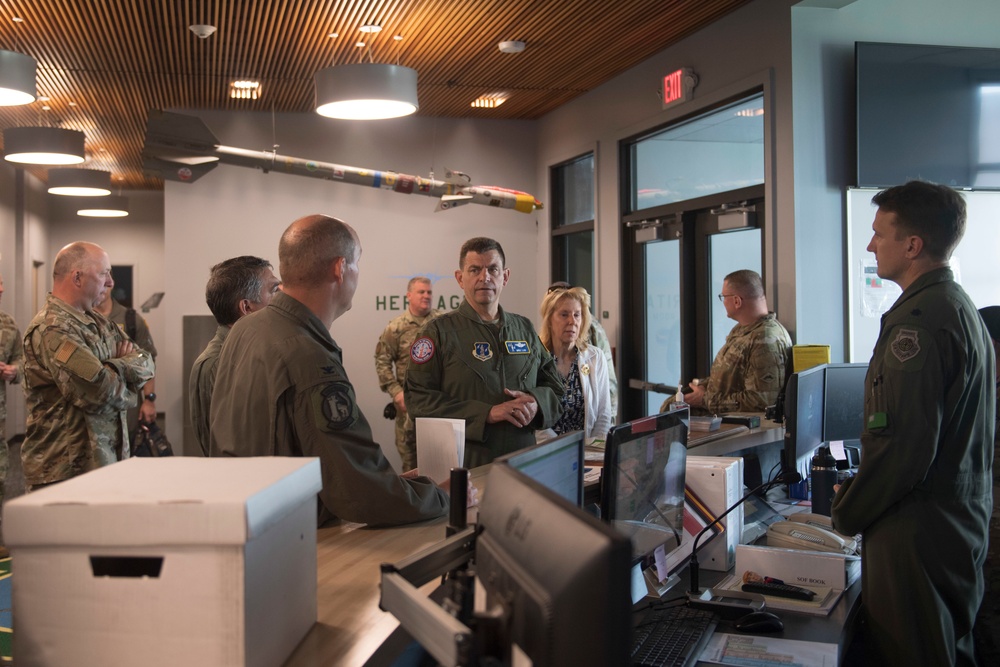 Lt. Gen. Michael A. Loh visits the 158th Fighter Wing
