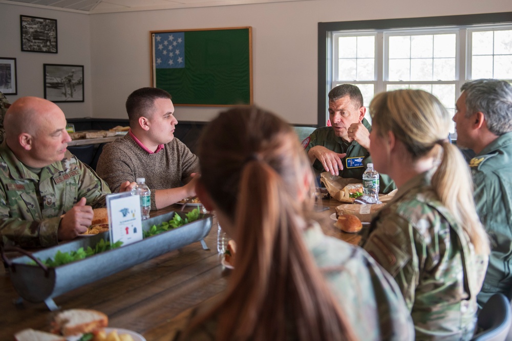 Lt. Gen. Michael A. Loh visits the 158th Fighter Wing