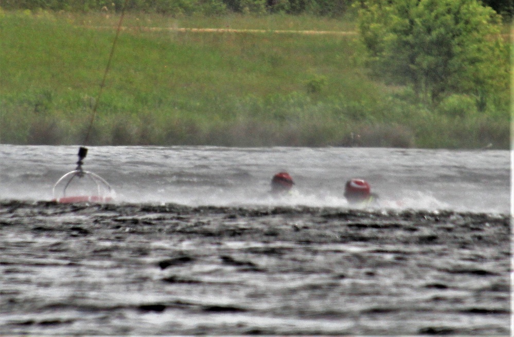 Wisconsin National Guard's 1st Battalion, 147th Aviation Regiment crews hold live-hoist training at Fort McCoy