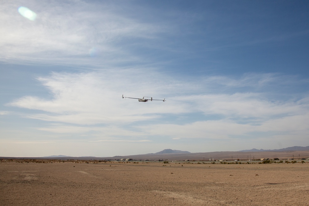 U.S. Marines provide aerial reconnaissance during Service Level Training Exercise 3-22