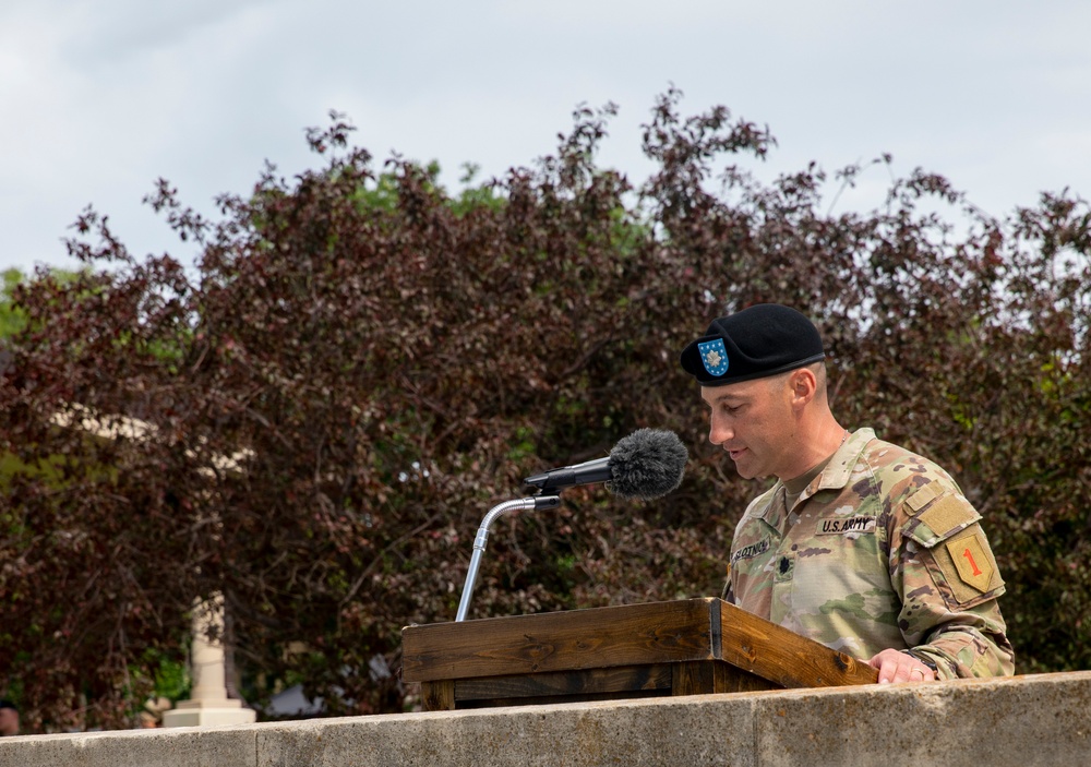 299th Brigade Support Battalion, 2nd Armored Brigade Combat Team, 1st Infantry Division Change of Command ceremony