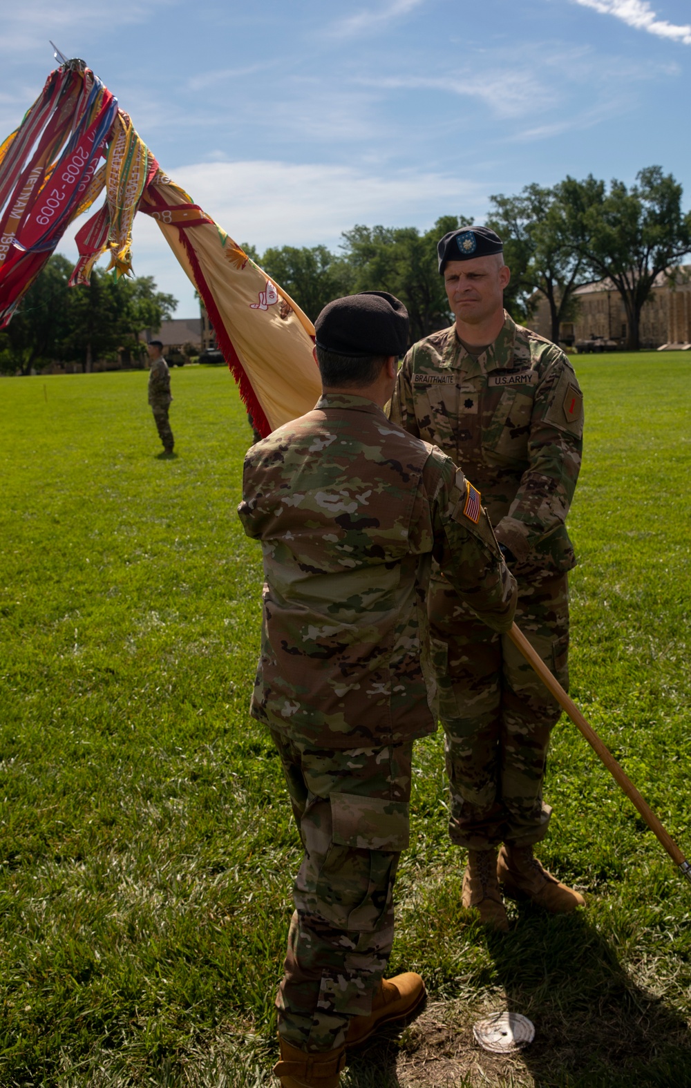 299th Brigade Support Battalion, 2nd Armored Brigade Combat Team, 1st Infantry Division Change of Command ceremony