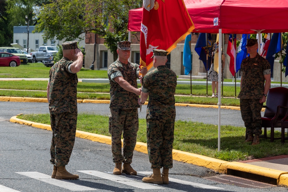 USMC Brigadier General Pasagian passes command to Brigadier General Walsh