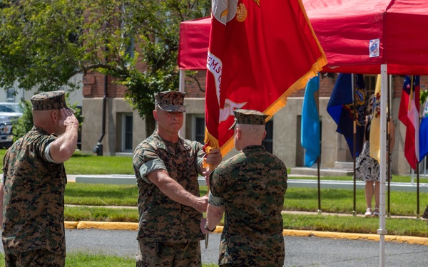 USMC Brigadier General Pasagian passes command to Brigadier General Walsh