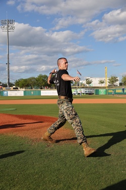 Marines Swear-in at Montgomery Biscuits Game [Image 3 of 19]