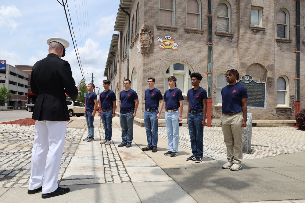 Future Marines Swear-in at Montgomery Riverwalk Stadium