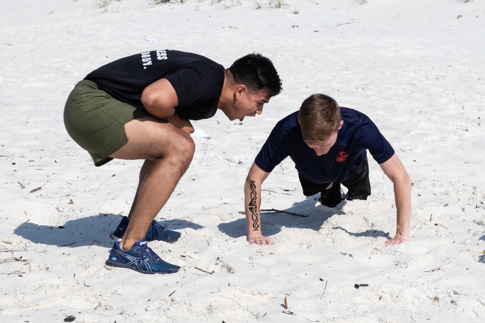 Pensacola Marines Conduct Beach Workout