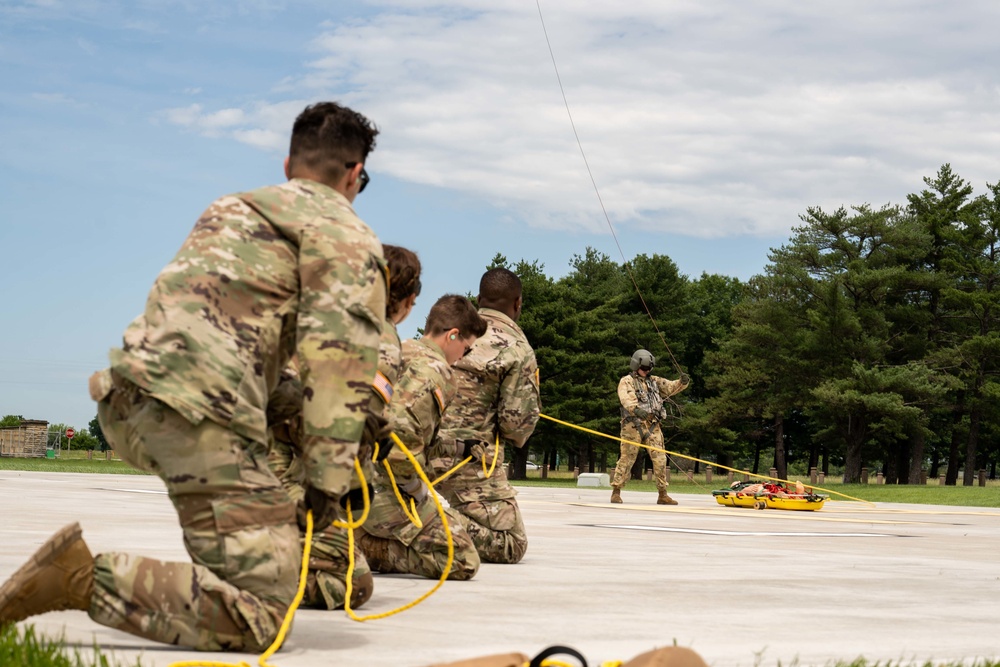 Airmen and Soldiers team up for medical evacuation training