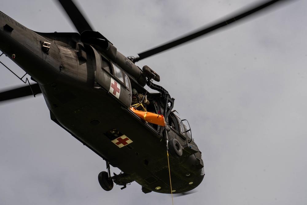 Airmen and Soldiers team up for medical evacuation training