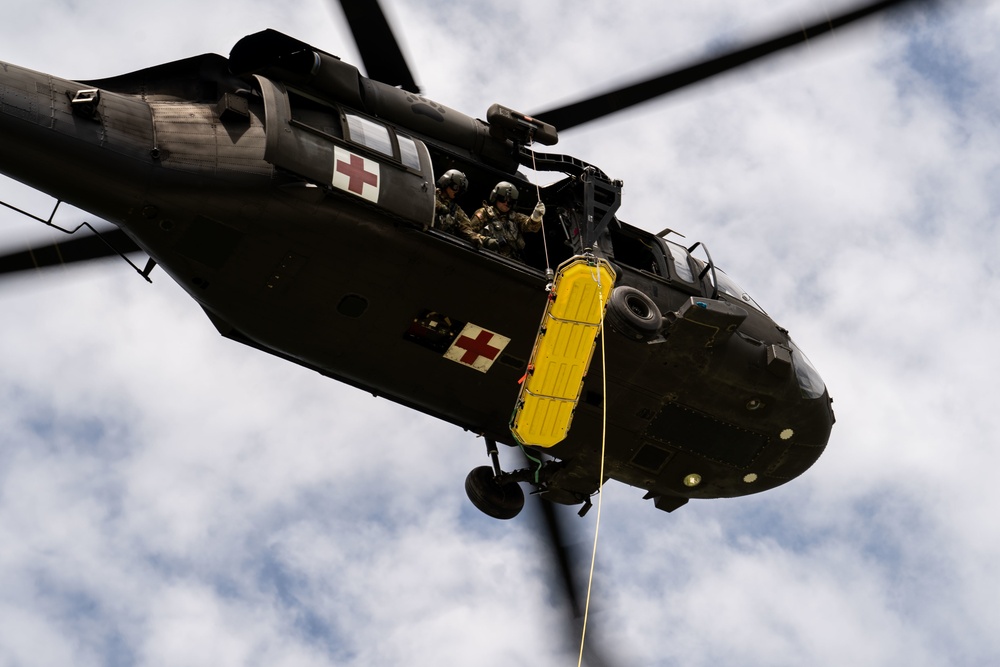 Airmen and Soldiers team up for medical evacuation training