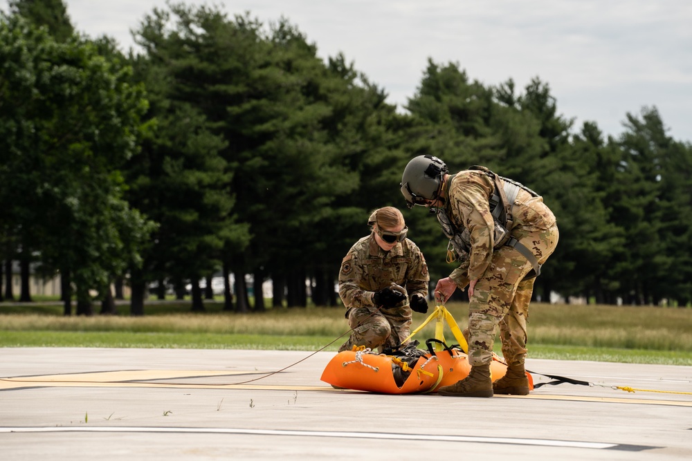 Airmen and Soldiers team up for medical evacuation training