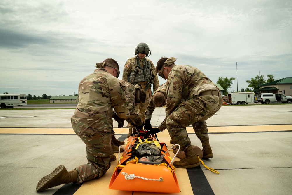 Airmen and Soldiers team up for medical evacuation training