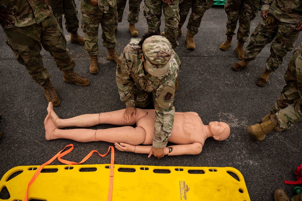 Airmen and Soldiers team up for medical evacuation training