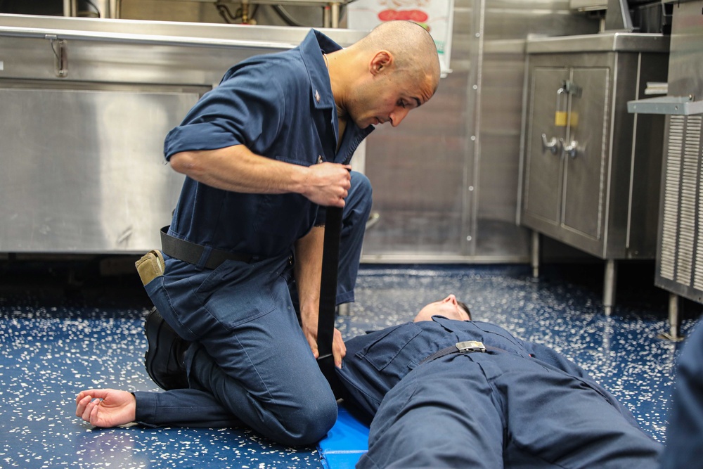 USS Gravely (DDG 107) Conducts Tactical Combat Casualty Care Training in the Danish Strait, June 9, 2022